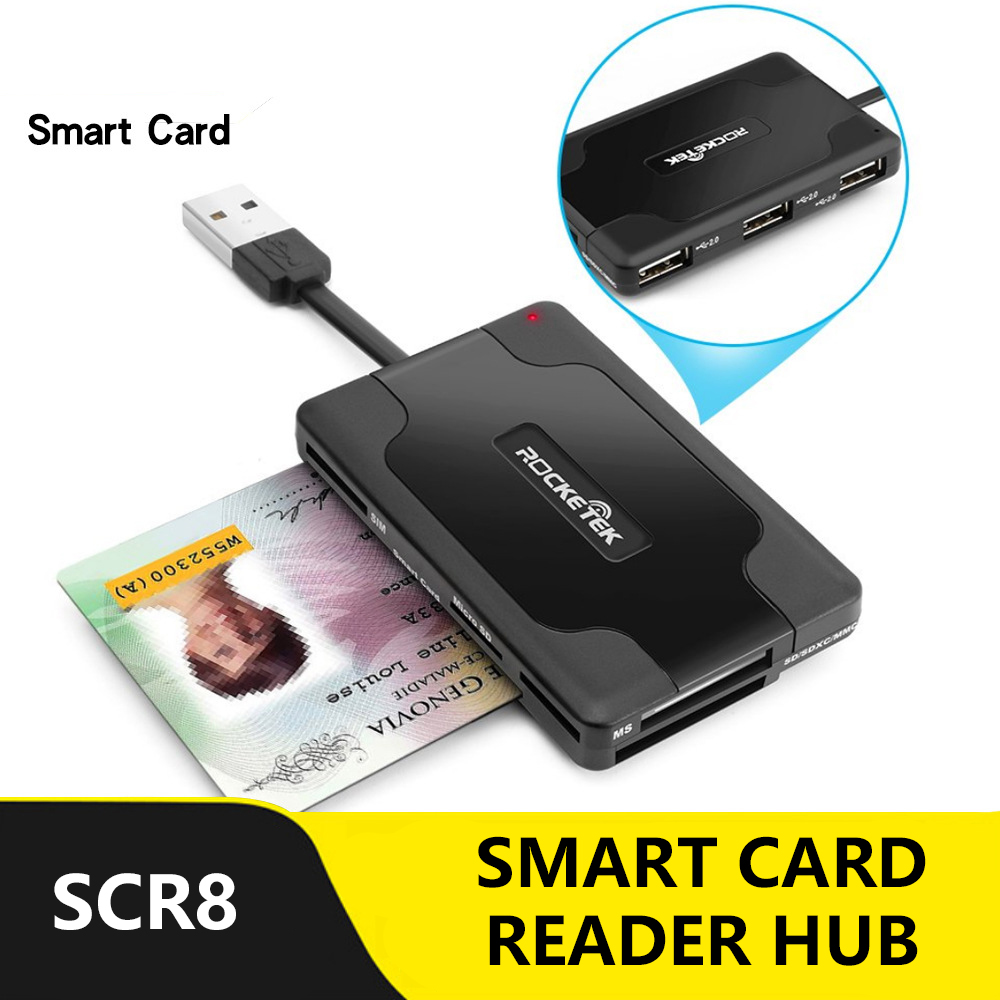 UTHAI SCR8 Smart Card Reader USB2.0 SD TF M2 MS Bank Card ID SIM Card All-in-One
