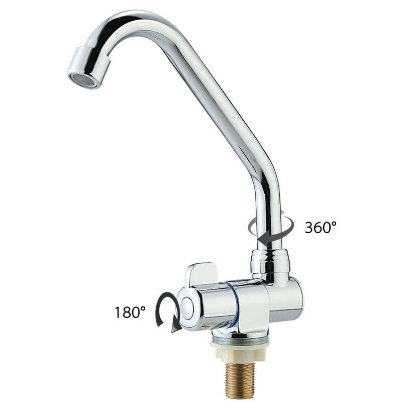 Rubinetto pieghevole per camper rotazione a 360 gradi piattaforma monocomando/rubinetto per lavabo in rame a parete per boccaporto per barche marino RV