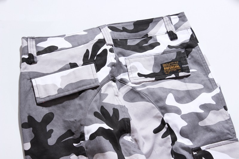 Icpans cargo byxor herr joggingbyxor fullängds bomullsfickor byxa casual orange röd lila rosa camo byxor manliga streetwear byxor