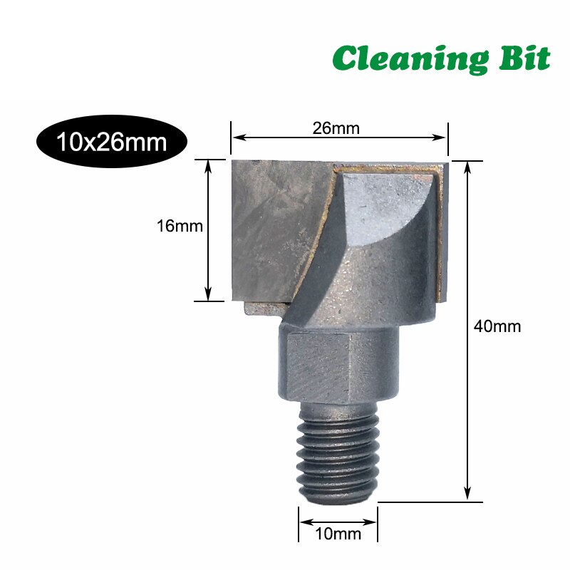 1PC 10MM Shank Milling Cutter Wood Carving Screw Thread CNC Cleaning Bottom Router Bit Lock Milling Cutter Wood Woodworking Bit: 06