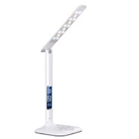 Led Tafellamp Met Led Display Bureaulamp Draagbare Led Leeslamp Met Kalender Klok Flexibele Moderne Kantoor Lamp Dimbare: Default Title