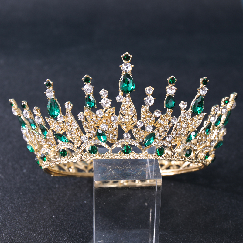 Diadema barroca Vintage con diamantes de imitación para mujer, Tiaras y coronas, accesorios para el cabello para novia y boda, joyería, tocados