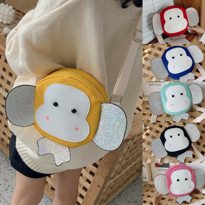 Kids Toddler's Baby Girls Crossbody Bag Handbags Cartoon Monkey Cute Handbags Mini Party Bag Shoulder Bag Messenger Bag