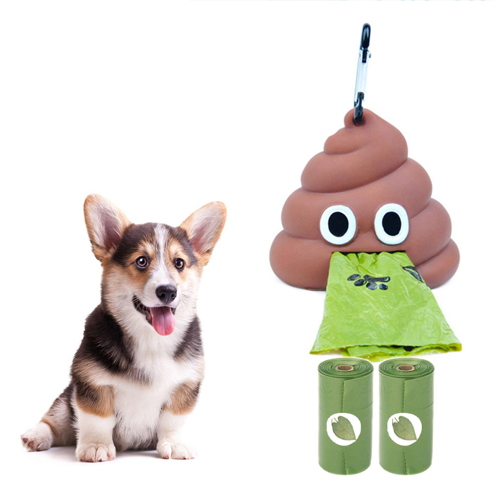 Hundedåbepose dispenser sjov form holder opbevaringsboks affaldspose deispenser passer til kæledyrsbånd