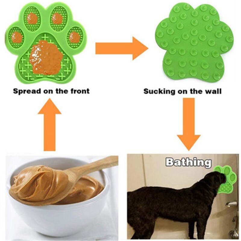 Silicone Dog Licking Sucker Pad mat Cat Lick Placemat Bath Buddy Slow Food Sucker Pad Pet Supplies Automatic Feeder