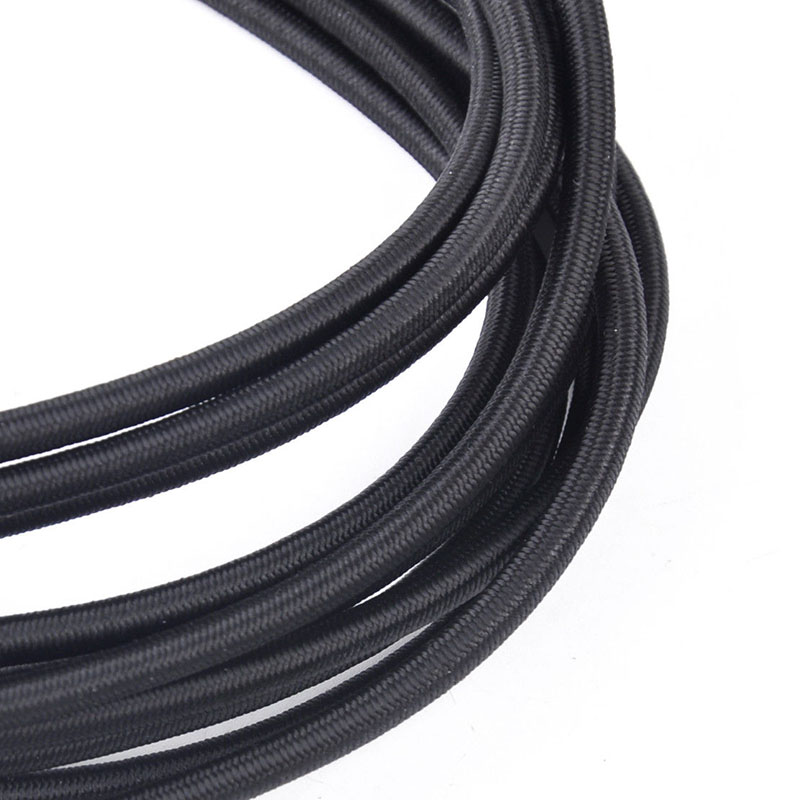 Cavo di corda elastico Bungee nero ad alta tensione da 10m per portapacchi/rimorchi/fogli di terra/telone/barche/roulotte