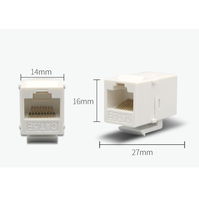 Keystone CAT5E RJ45 Female To Female Modules Network Coupler Slot Socket Ethernet Connector