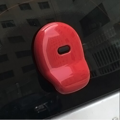 For Mercedes Smart 453 Fortwo ABS Plastic Car Trunk Door Handle Cover Stickers Exterior Decoration Modification Car Styling: Red