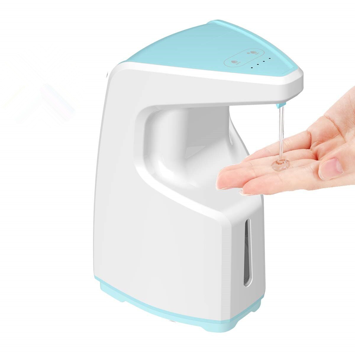 PUPWONG Hand Sanitizer Dispenser Automatic Soap Touchless Sensor Wall Mounted Gel Infrared Dispenser for Kitchen Bathroom: Blue