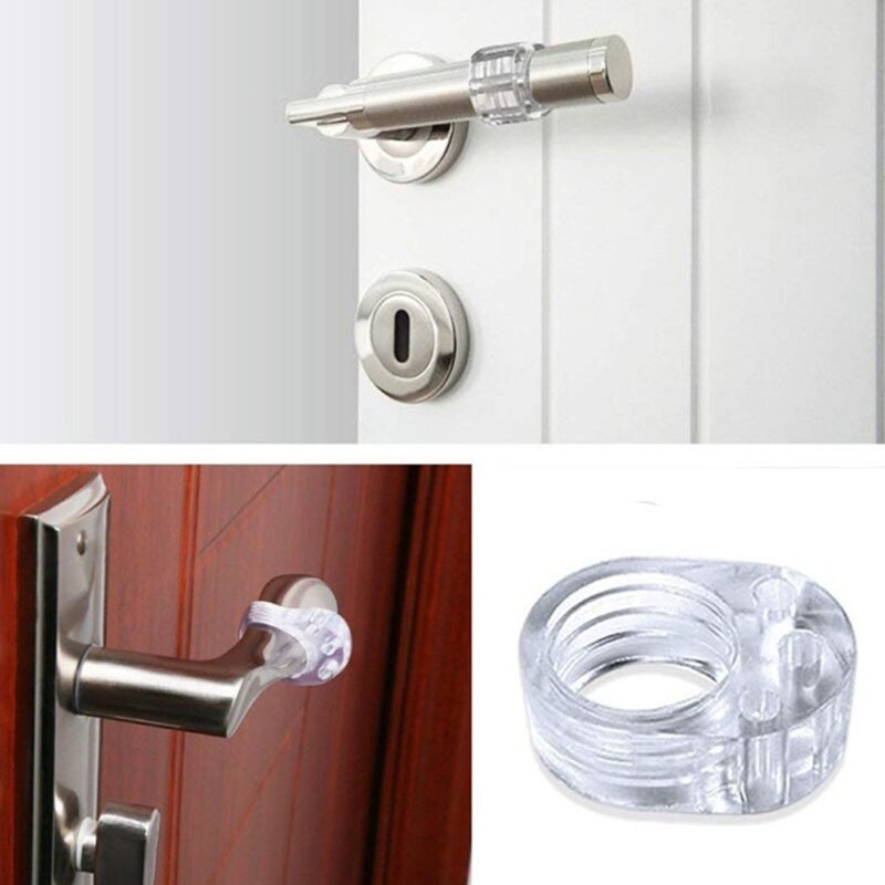4 Pcs Silicone Door Stopper Transparent Door Handle Buffer Door Stop Knob Bumper