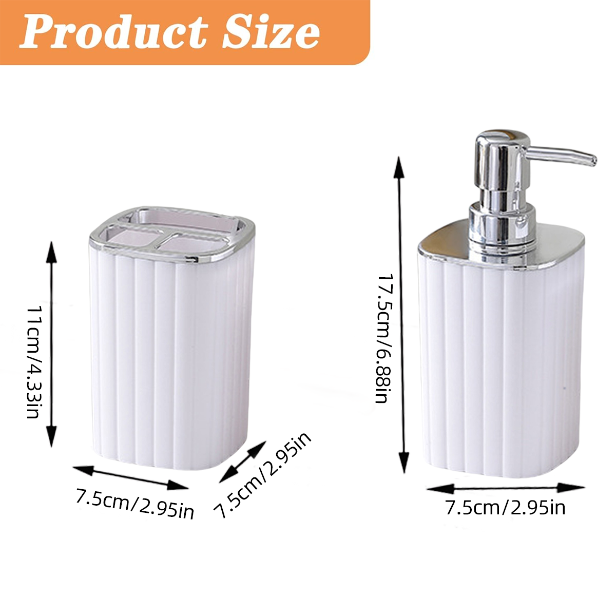 Bathroom Accessories Set Shower Soap Dispenser Toothbrush Holder and Soap Box Set for Bathroom Decor