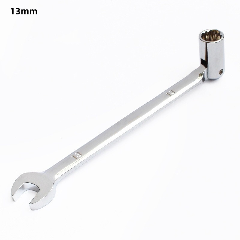 Herramienta de llave de tubo giratoria de doble extremo, juego de enchufes de actividad, herramientas, llave de tubo Flexible de cabeza giratoria métrica, herramienta de acero CRV: Azul