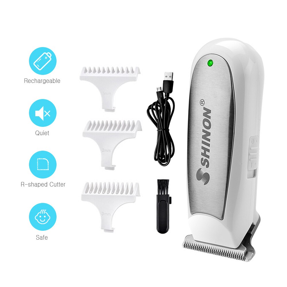 Baby Hair Trimmer Electric Hair Clipper USB Baby Shaver Cutting Baby Care Cutting Remover Rechargeable Quietkids Hair Cutting