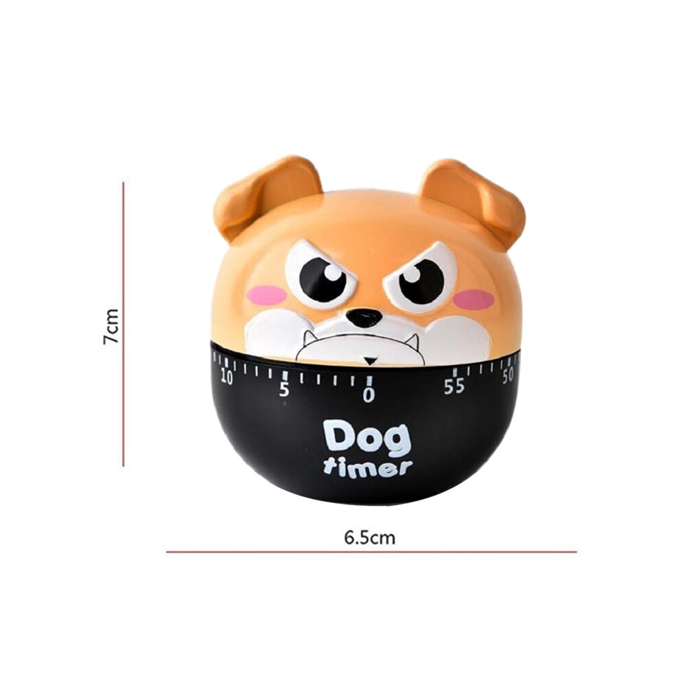 Cartoon Dog Kitchen Timer Cooking Alarm Countdown Mechanical Timer 60 Minutes for Household Kitchen Easy Supplies