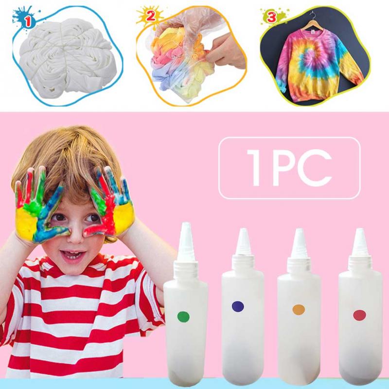 Ett steg permanent färg hantverk slips färg kit textiltillverkning giftfria festtillbehör färgglada tygkonst tillbehör för barnkalas