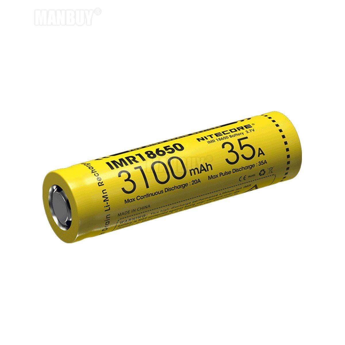 TOPSALE NITECORE IMR18650 3,7 V Li-Ion Geschützt Akku FlatTop 2100/2500/2600/3100mAh 30A/35A/38A/40A Hohe