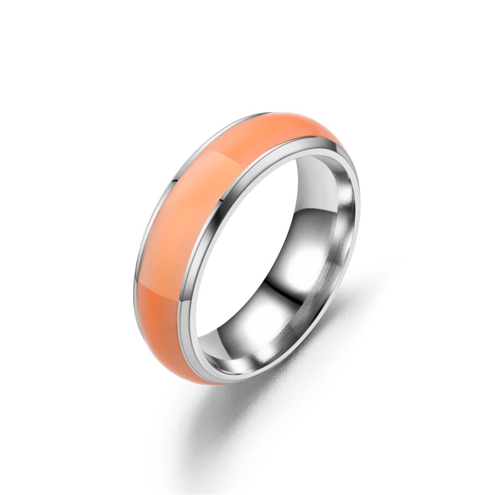 Anillos luminosos de acero inoxidable Unisex para hombres, Bar, , anillo fluorescente brillante para mujeres, joyería novedosa para WC040: 9 / Gris