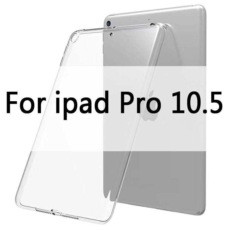 Case For iPad 10.2 MiNi 2 3 4 5 TPU Transparent Silicone Shockproof Cover For iPad Pro 10.5 Air 1 2 Back Case: For ipad pro 10.5