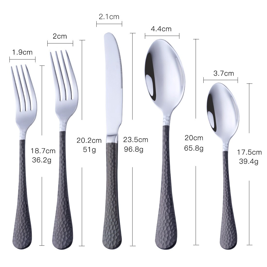 5/20PCS Flatware Silverware Set Rainbow Stainless Steel Colorful Dinner Knife Fork Scoop Dinnerware Set Hotel Tableware Utensil