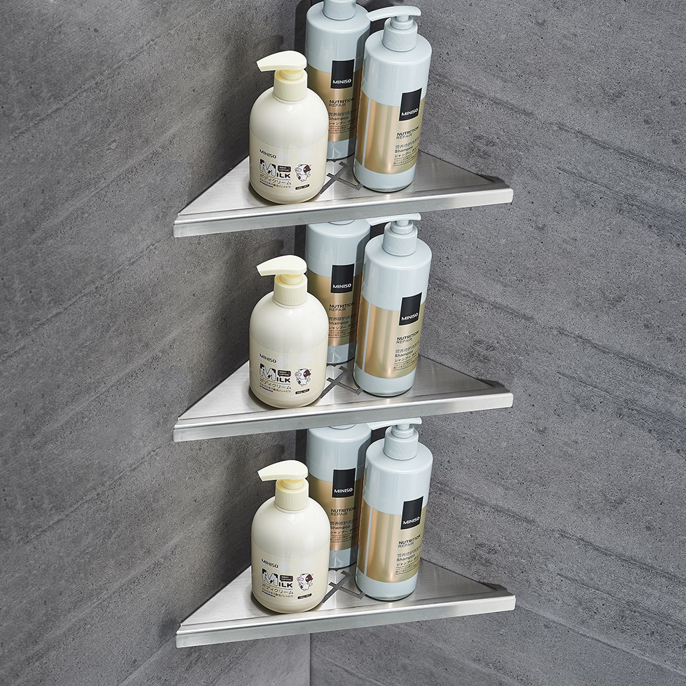 Bathroom Shelves Brushed Nickel Stainless Steel 304 Wall Bathroom Shelf Shower Caddy Rack Bathroom Accessories Shelves WF-18062