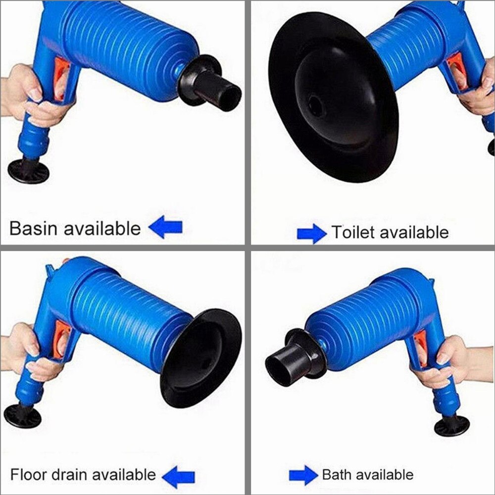 Luchtdruk Ontstopper Riool Borstel Keuken Badkamer Wc Bagger Plunger Wastafel Pijplijn Verstopt Remover Tool Set