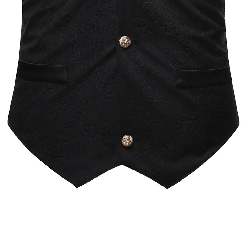 Chaleco de traje de Cachemira para Hombre, ropa Punk con cuello vuelto, a la , para y boda, novedad de