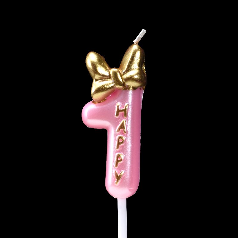 Cakelove bolos de 0 a 9 números, vela para festa de aniversário, itens para bolo, números de bolo, aniversário, festa de idade decorações: Pink 1