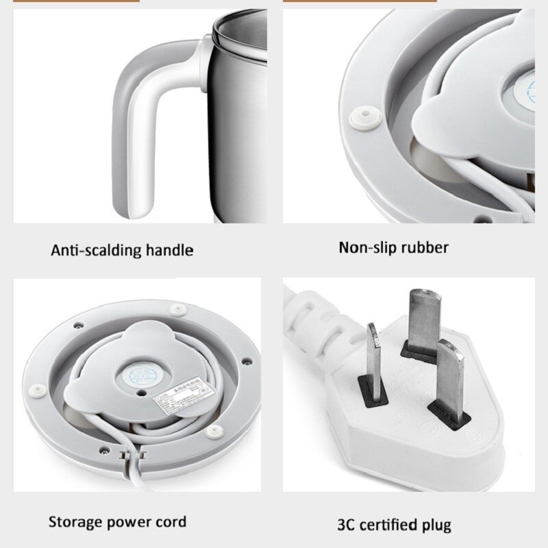 Multifunctional Electric Rice Cooker Electric Food Steamer Egg Pot Electric Slow Cooker Household Mini Electric Cooker 1.2L