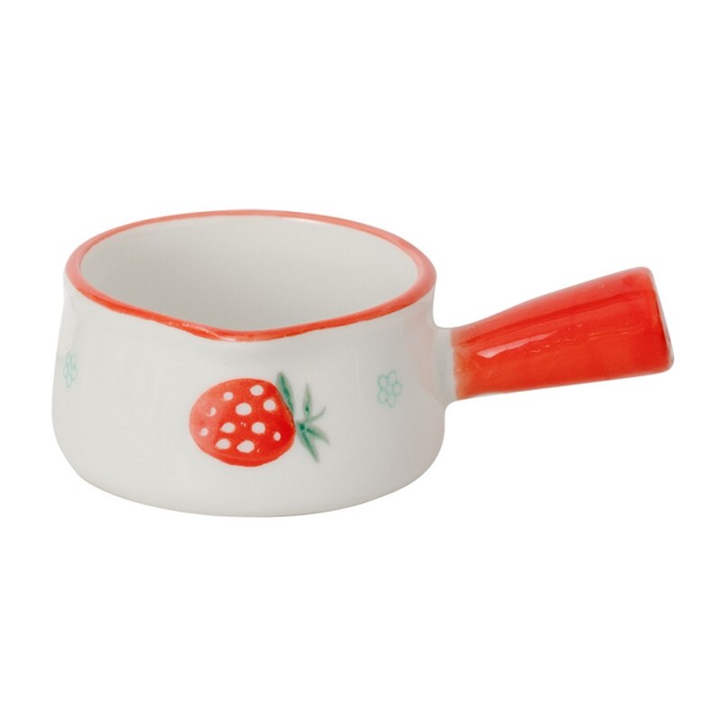 Mini cacerola de cerámica, jarra de leche, utensilios de cocina, utensilios de cocina, recipiente para mermelada, taza de leche con mango, cuencos de azúcar #7