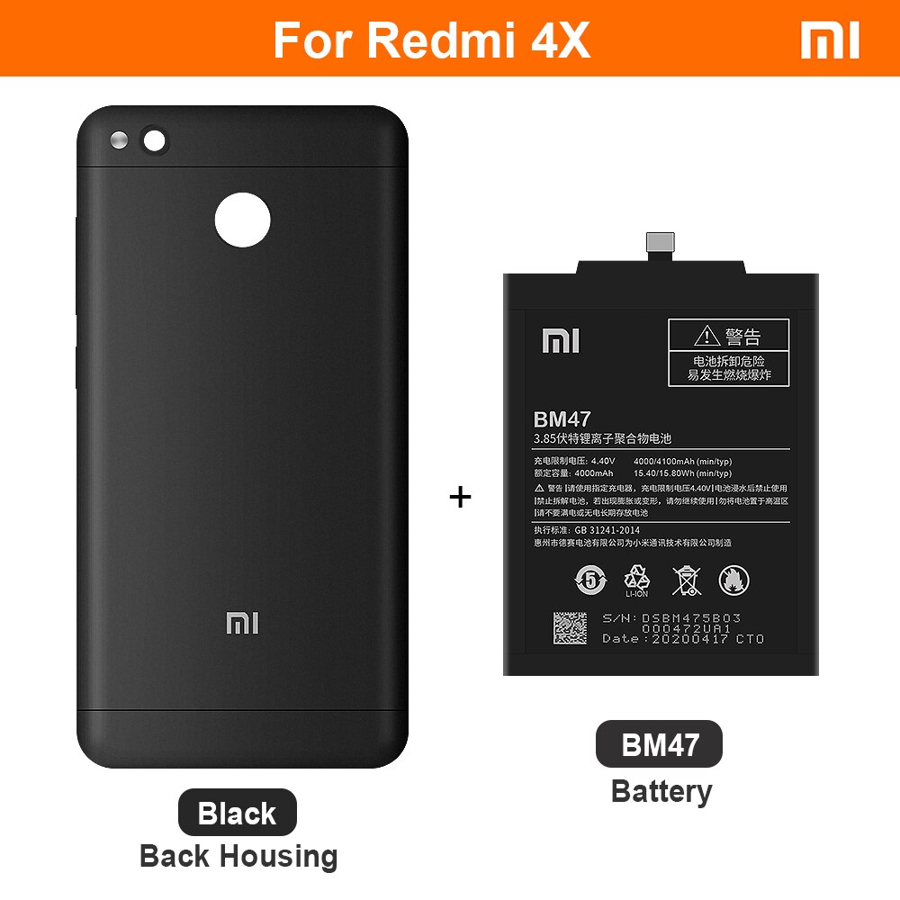 Xiao Mi oryginalna bateria BM47 4100 mAh dla Xiaomi Redmi 3S 3X Redmi 4X Redmi 3 / 3zawodowiec wysokiej jakości baterie robić telefonów