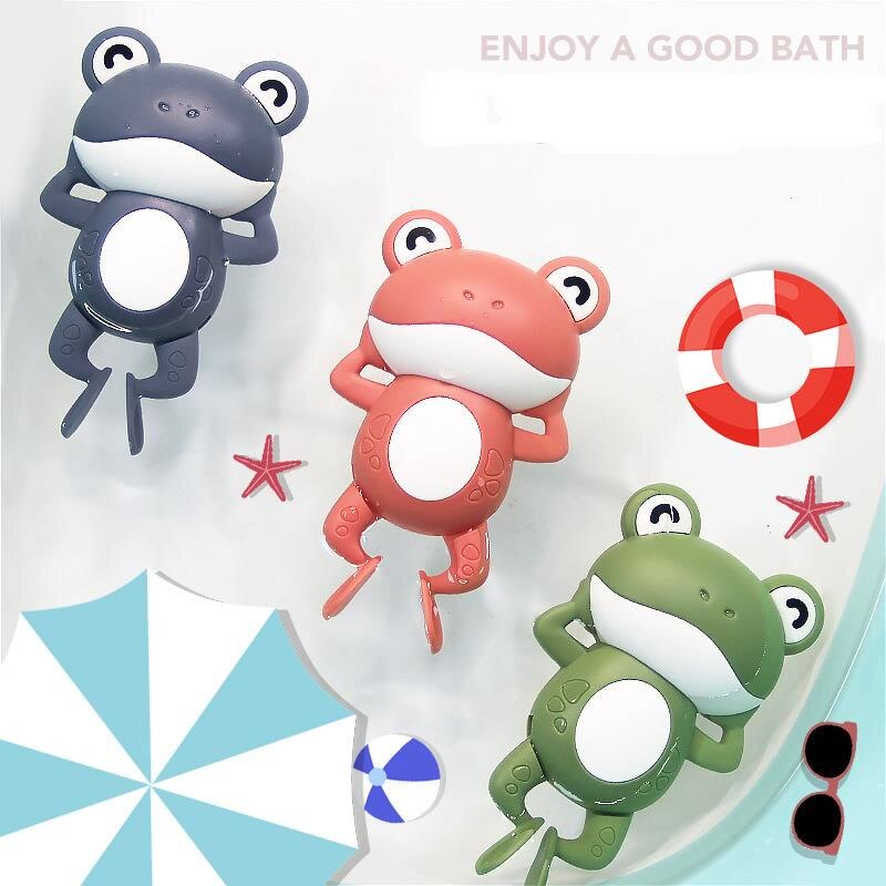 Giocattoli da bagno per bambini 0 12 mesi per bambini piscina gioco d&#39;acqua carica orologio animali granchio rana per bambini giocattoli d&#39;acqua regali