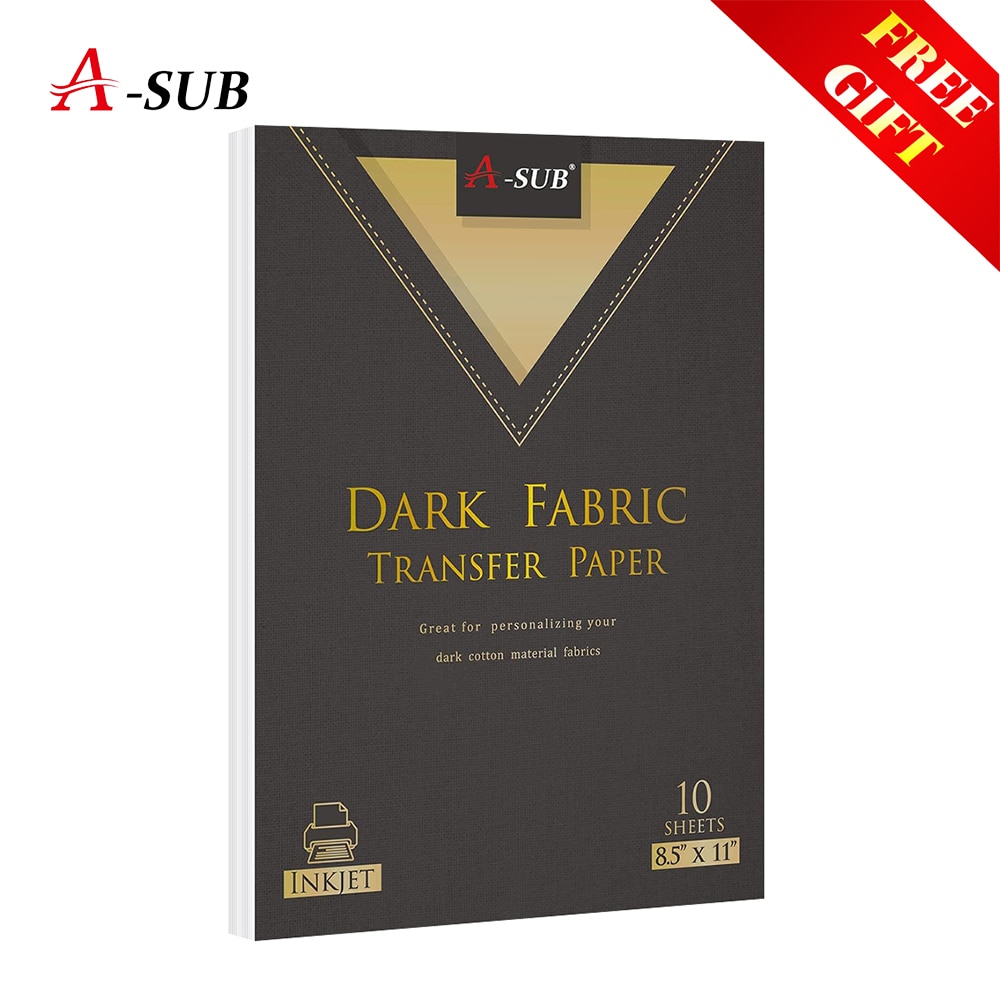 Inkjet T-Shirt Transfer Photo Paper for Dark Color Fabric Cotton Garment 10 sheets