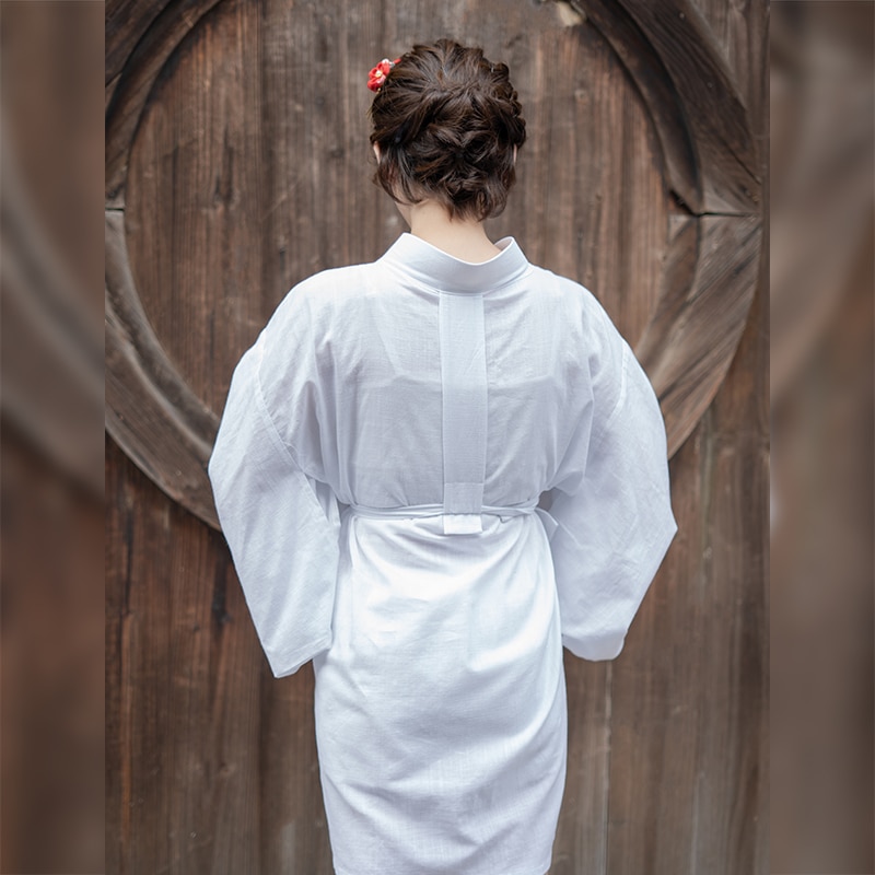 Kimono para mujer, ropa interior de algodón suave y cómoda, Color blanco, Yukata tradicional japonesa