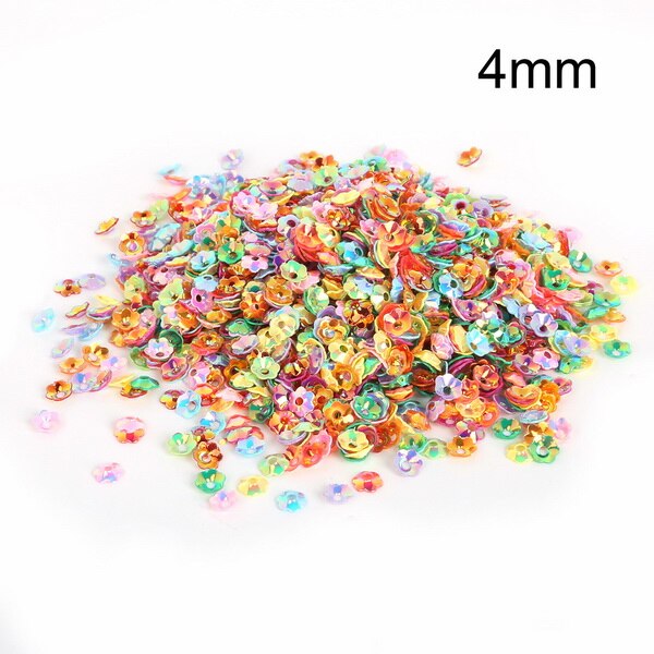 20g/- pack met 4/6/8/10mm bloemenpailletten voor knutselen, handwerken en naaien, decoratie, pvc-pailletten, fittingen, doe-het-zelfkledingaccessoires: Ca. 2800 stuks