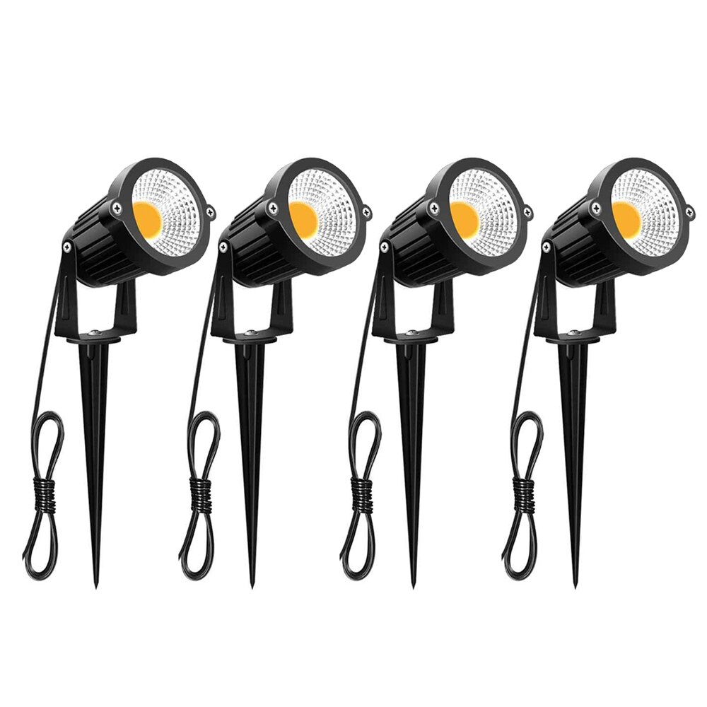 5W LED Landscape Lights 12V/24V Waterproof IP65 Warm/White Walls Trees Flags Outdoor Street Garden Focus Spotlights with Stakes