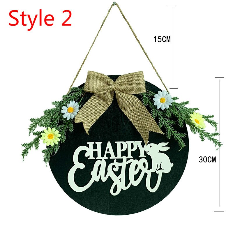 Restaurant Welcome Sign Home Decor Crafts Outdoor Garland Round Hanging Wreath Festival Supplies: Style 2