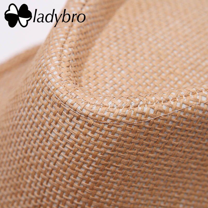Ladybro Women Sun Hat For Men Hat Kids Summer Beach Hat Child Cap Female Panama Straw Hat Male Gangster Trilby Sun Visor Cap Boy
