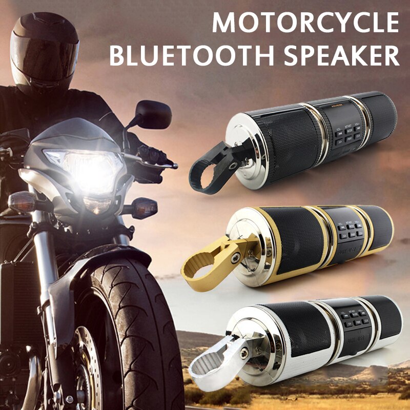 Motorcycle Bluetooth MP3 Audio Refitted Waterproof Bluetooth Speaker multi-function with Display Dual Speakers