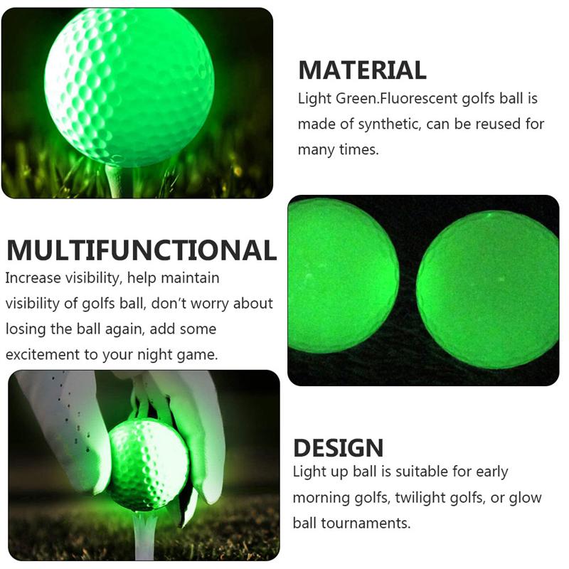 6 stücke Fluoreszierende Ball Automatische Licht-absorbieren Ball Dauerhafte Nacht Golfplätze Ball