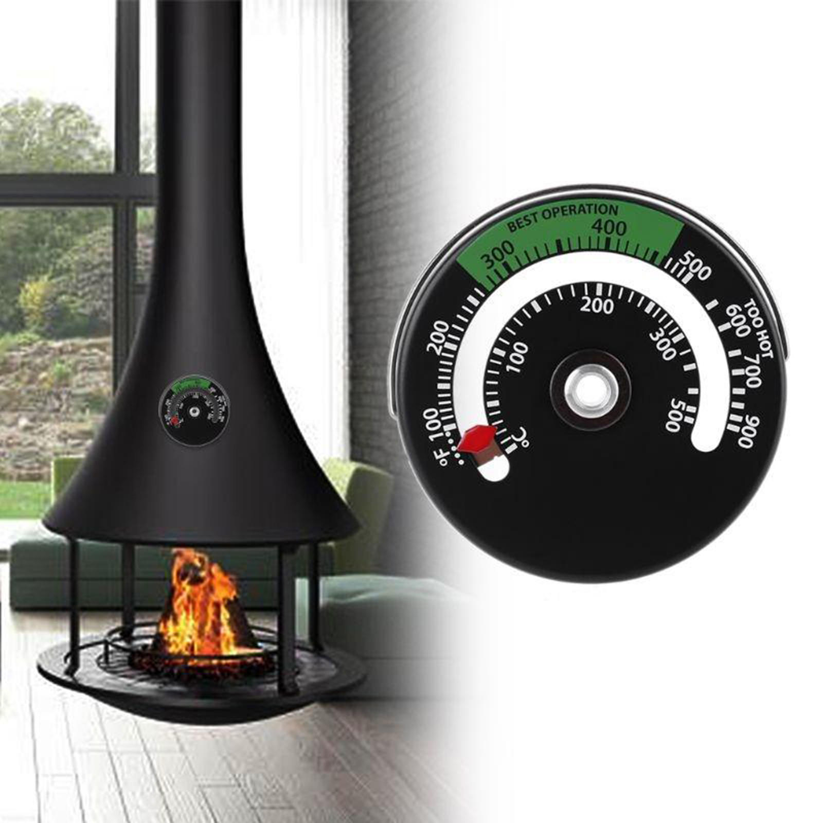 Magnetic Stove Thermometer Log Burner Burning Temperature Gauge Meter Stove BBQ Grill Temperature Gauge Smoker Temp Gauge
