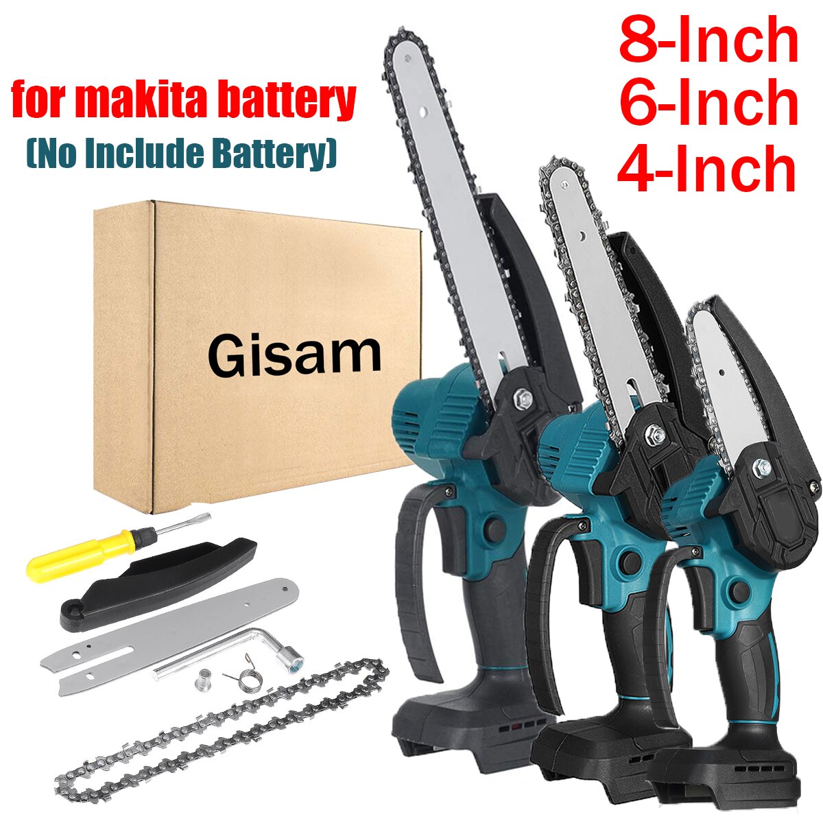 Mini tronçonneuse électrique sans fil de 8 pouces/6 pouces, vitesse Variable, travail du bois, outil de jardinage pour batterie Makita 18V