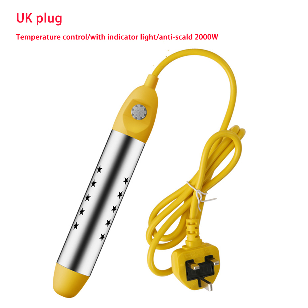 Pool Heater Water Heating Boiler Swimming Solar Bath Tub Immersion Portable Fast Automatic Power Off Intelligent 2000W: Clear