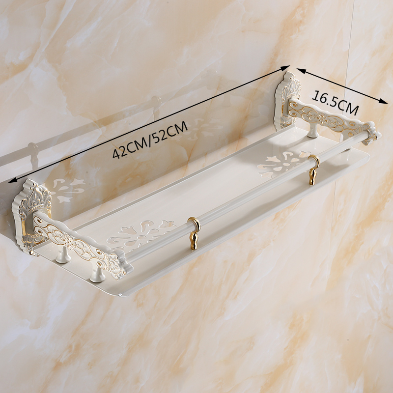 Mensola per bagno antica mensola angolare per doccia mensola singola in metallo a parete per bagno di lusso scaffali per cosmetici neri