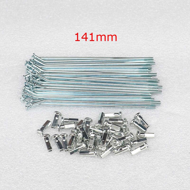 8G 36 pcs Hub spokes With nuts for Dirt Bike Front Or Rear Wheel Rims C Style Rim Hub Only: 8G 141mm