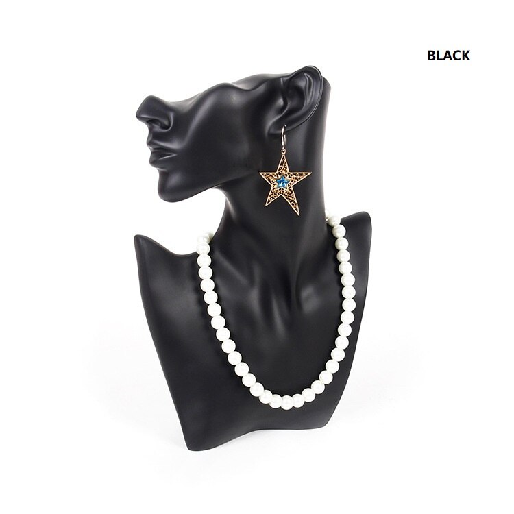 Resin Half Face Mannequin Head For Jewelry Necklace, Earrings Display M-0008