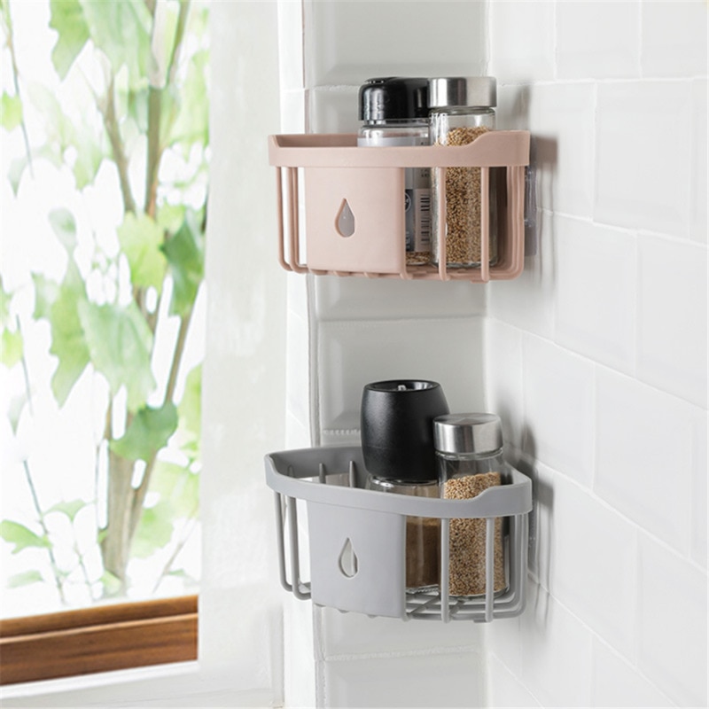 Étagère de salle de bain en plastique, organisateur d&#39;angle Snap-Up, caddie d&#39;angle de salle de bain, rangement de douche, support mural, porte-shampoing