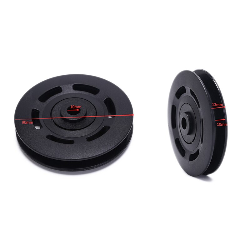 Universal External 50mm/90mm/100mm Diameter Wearproof Nylon Bearing Pulley Wheel Cable Gym Fitness Equipment Part Color Randomly