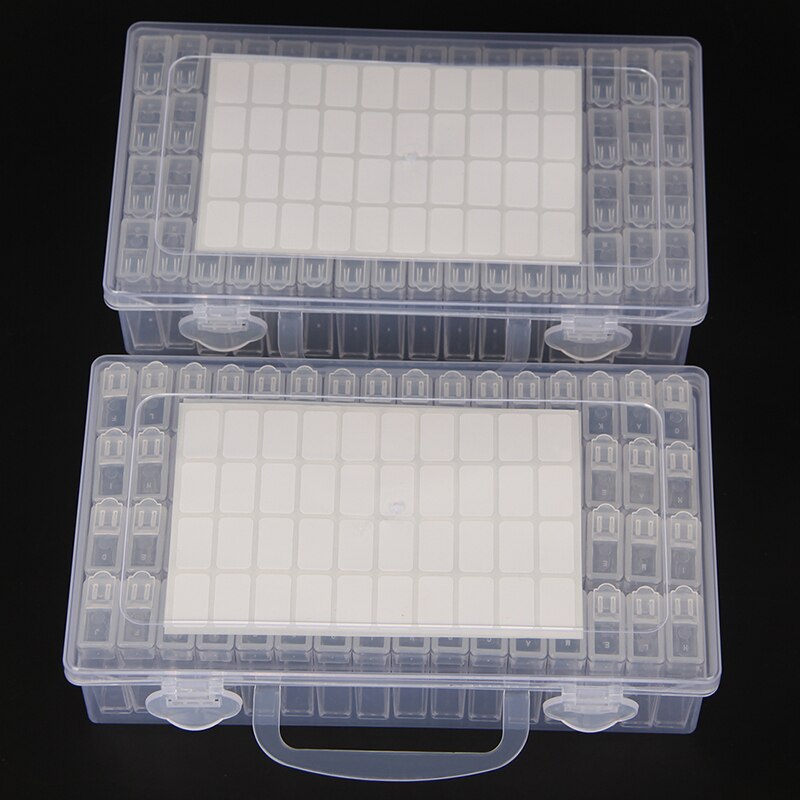 Diamant Schilderen Gereedschap S Opbergdoos 64 Slot Rhinestone Container Steen Diamant Borduurwerk Case Sieraden Boor Organizer