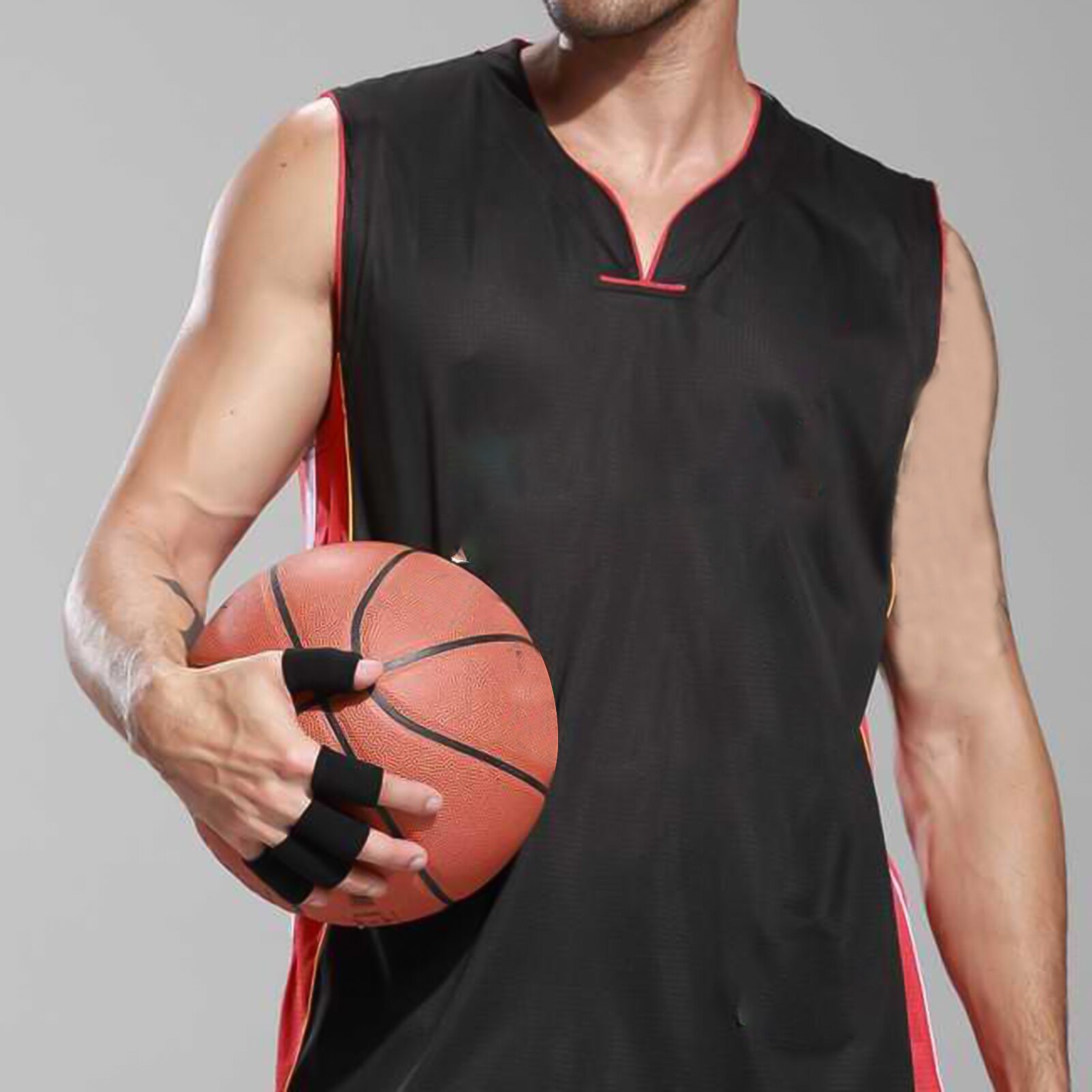 Protectores de dedos para baloncesto al aire libre, protectores de dedo elásticos y transpirables para artritis, voleibol, 5/10 Uds.