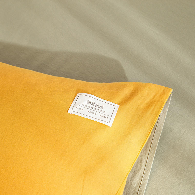 1PC 100% coton jaune taie d'oreiller couverture 48cm * 74cm taie d'oreiller décoratif literie chambre à coucher usage domestique différentes couleurs des deux côtés